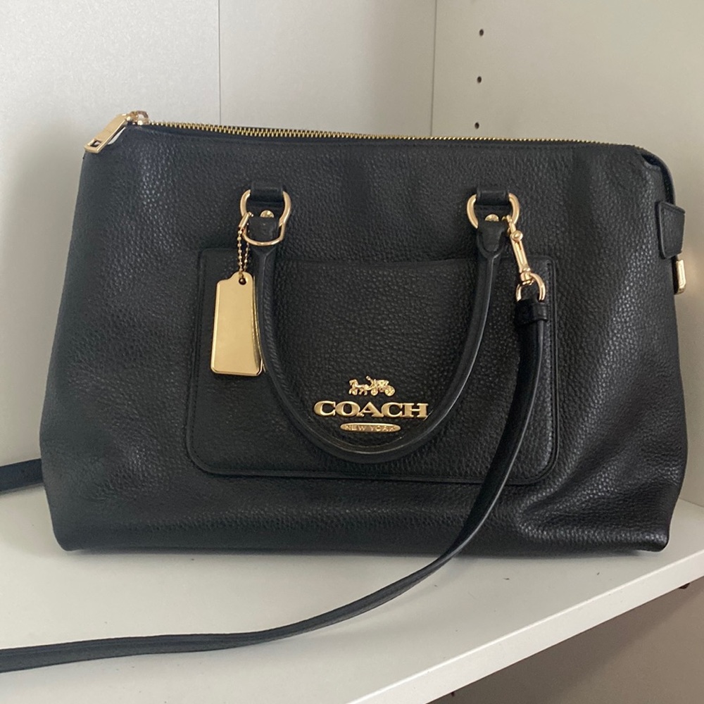 COACH black leather satchel